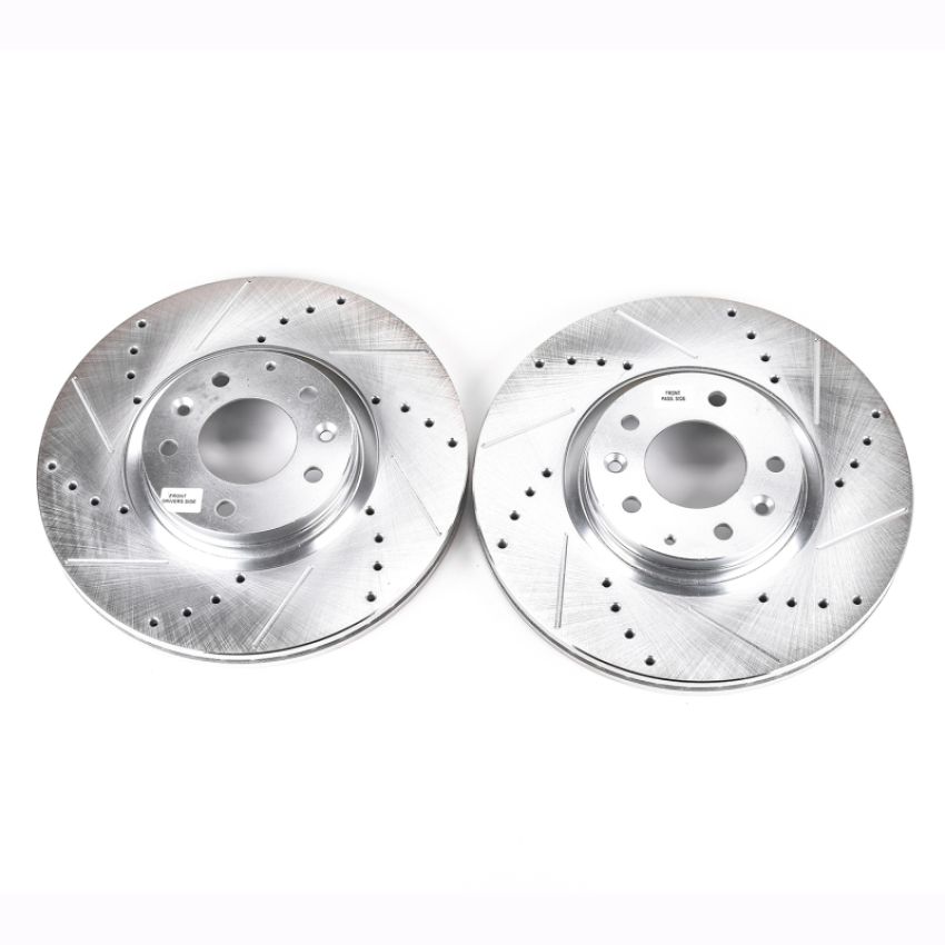 PowerStop JBR1155XPR PowerStop Evolution Performance Drilled, Slotted & Plated Brake Rotor Pair