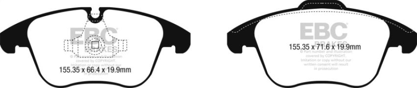 EBC Brakes DP32252C Redstuff Ceramic Low Dust Brake Pads