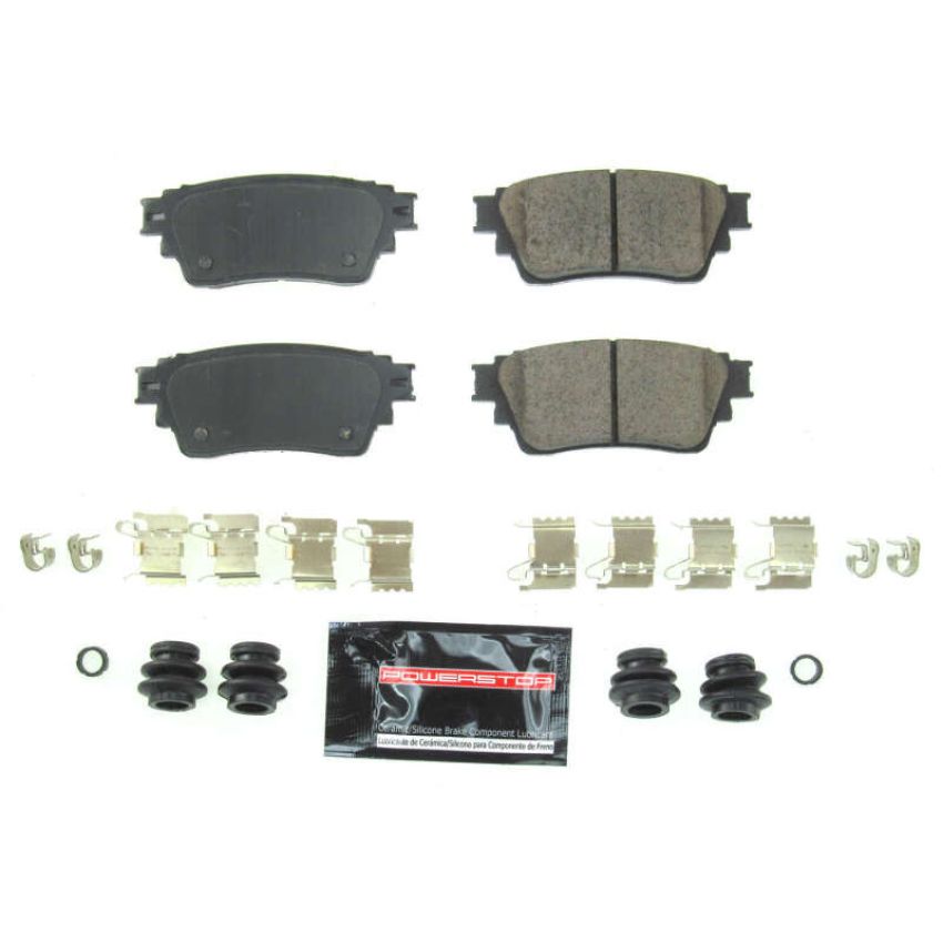 PowerStop Z23-2135 PowerStop - Z23 Daily Driver Carbon-Fiber Ceramic Brake Pads with Hardware Kit