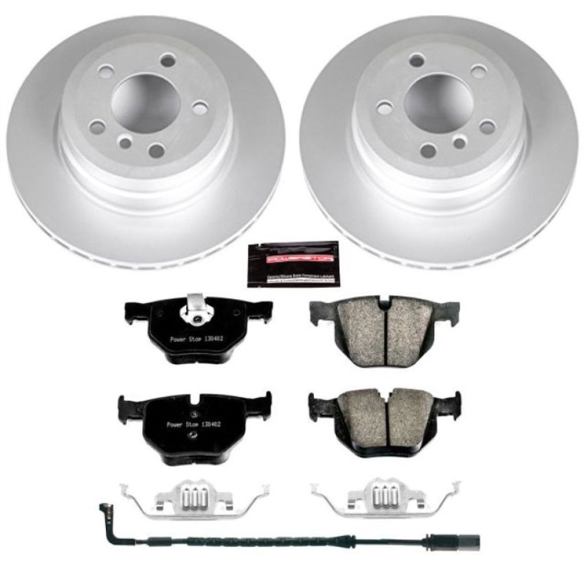 PowerStop CRK5984 Genuine Geomet Coated Rotor and Carbon-Fiber Ceramic Brake Pad Kit