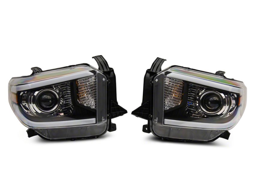Raxiom TU16011 14-21 Toyota Tundra Axial Projector Headlights w/ SEQL LED Bar- Blk Housing (Clear Lens)