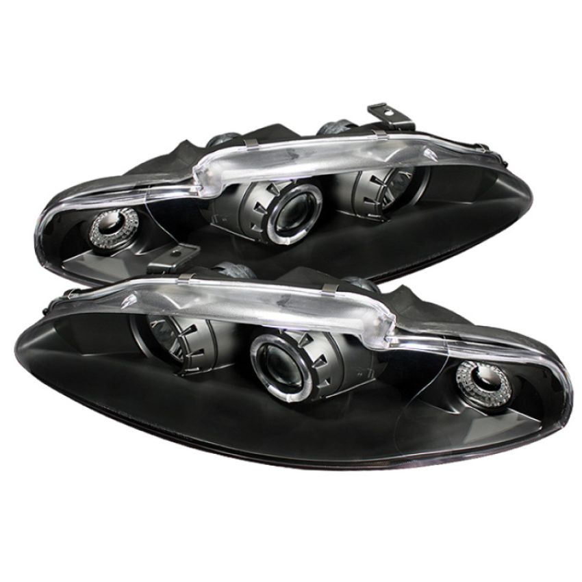 SPYDER 5011428 Projector Headlights - LED Halo - Black