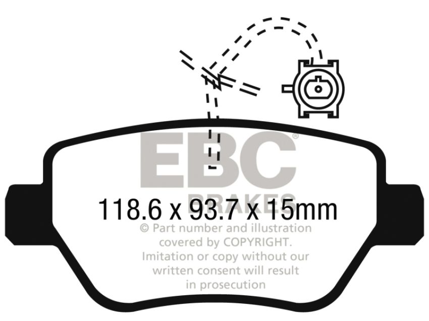 EBC Brakes DP32258C Redstuff Ceramic Low Dust Brake Pads