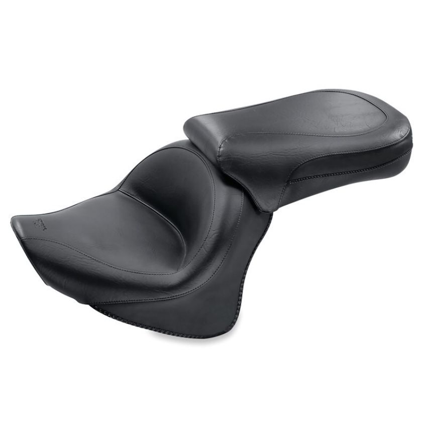 Mustang Motorcycle 76101 Mustang 98-10 Yamaha V-Star 650 Classic,02-10 V-Star 650 Silverado Touring 2PC Seat - Black