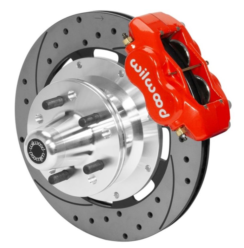 Wilwood 140-15468-DR Forged Dynalite Front Brake Kit 12.19in SRP Drilled/Slotted Rotor - Red