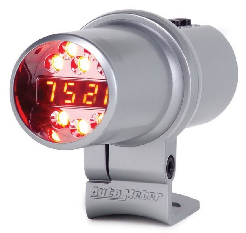 AutoMeter 5351 SHIFT LIGHT, DIGL W/ MULTI-COLOR LED, SLVR, PEDESTAL W/RPM PLAYBK, DPSS LEVEL 3