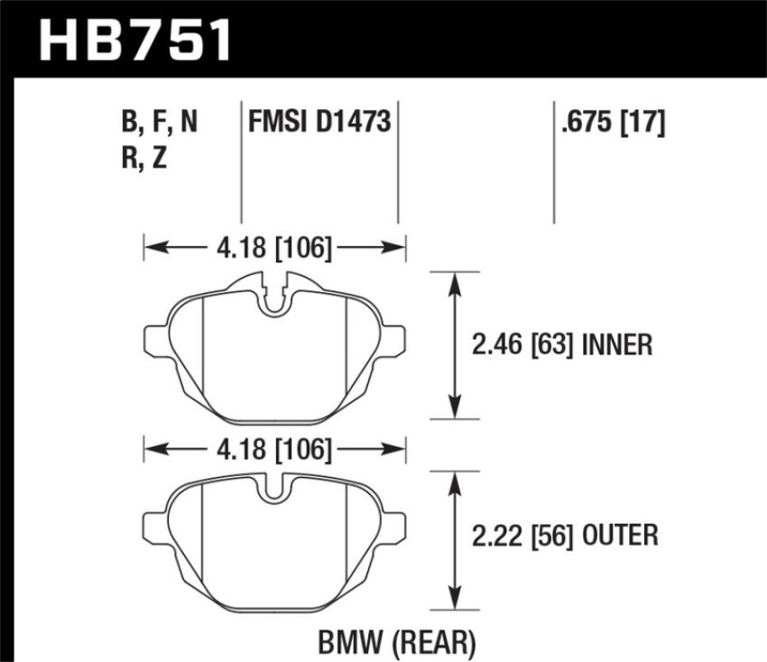 Hawk Performance HB751N.675 HP Plus Disc Brake Pad