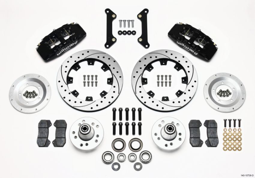 Wilwood 140-10738-D Dynapro 6 Front Hub Kit 12.19in Drilled 70-78 Camaro