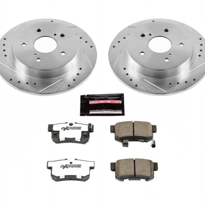 PowerStop K5889-26 Z26 Street Performance Ceramic Brake Pad and Drilled & Slotted Rotor Kit