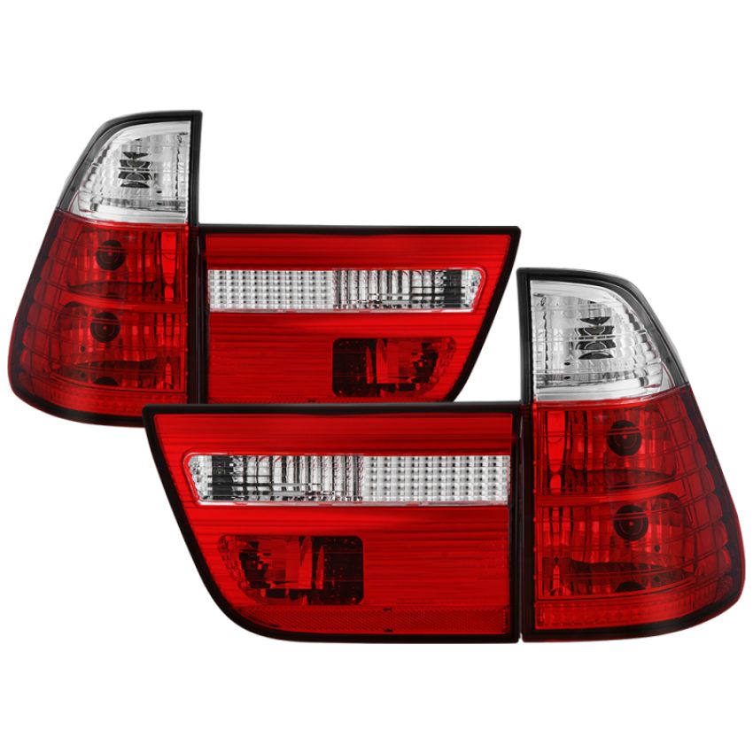 SPYDER 5000835 Euro Style Tail Lights - Red Clear