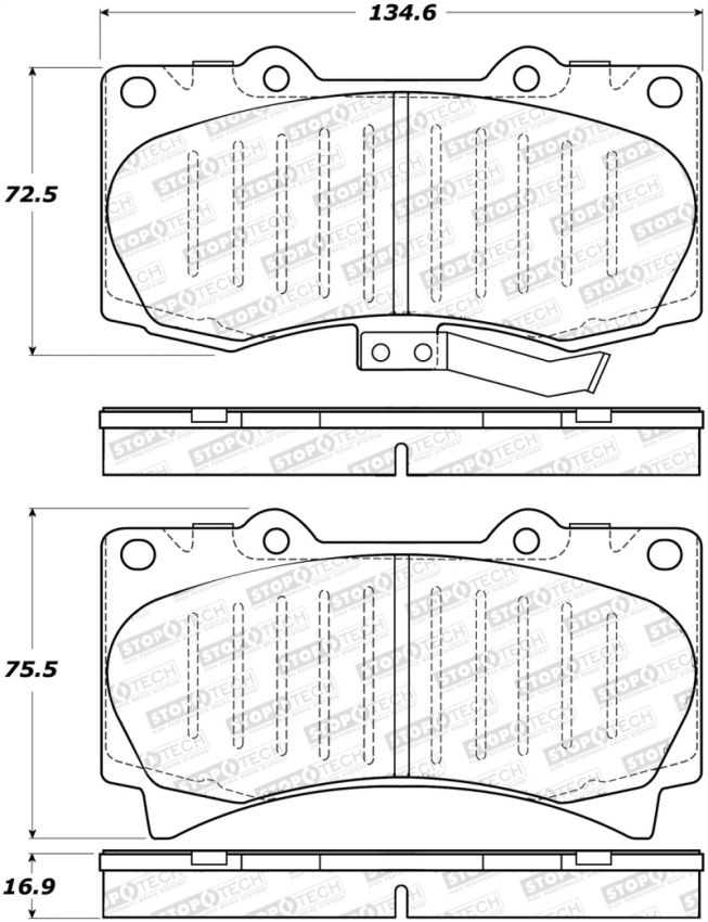 Stoptech 308.11190 Street Brake Pads