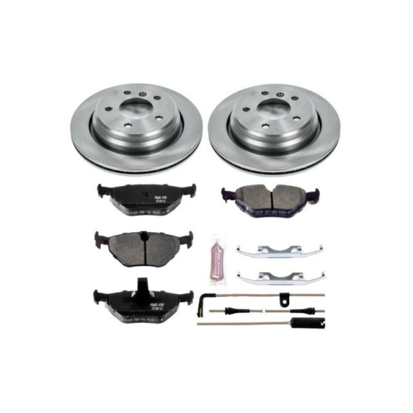 PowerStop KOE3126 OE Stock Replacement Low-Dust Ceramic Brake Pad and Rotor Kit