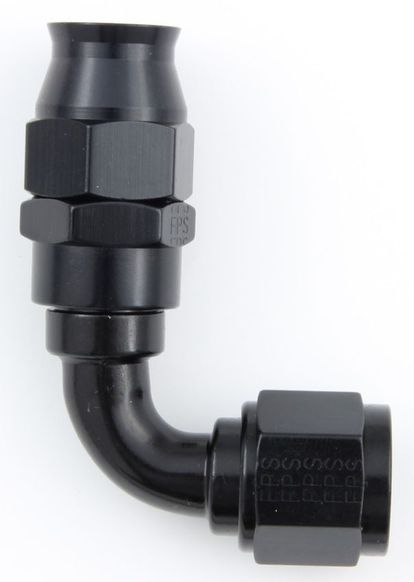 FRAGOLA FRG689008-BL Hose Fitting #8 90 Deg PTFE Black