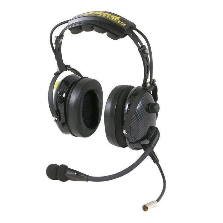 Rugged Radios HS10-CF HS10 Fire Safety Over the Head OTH Headset with Mic On Off Switch