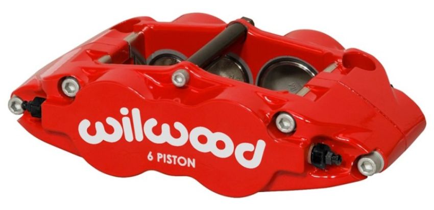 Wilwood 120-14436-RD Caliper Forged Narrow Superlite R/H FNSL6R-DS Dust Seal 1.62/1.12 1.10in Rotor Width - Red