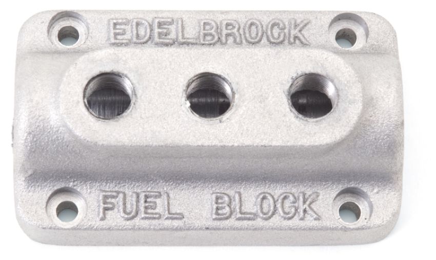 Edelbrock 1285 Fuel Block Triple As Cast