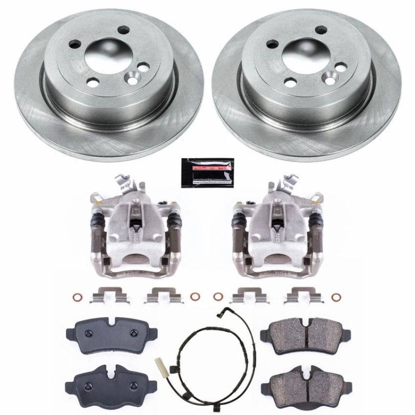 PowerStop KCOE6281 OE Stock Replacement Low-Dust Ceramic Brake Pad, Rotor and Caliper Kit