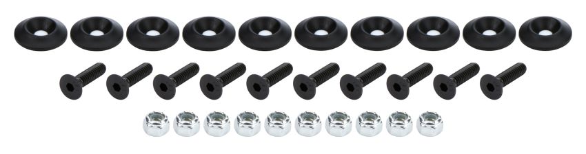ALLSTAR PERFORMANCE ALL18680 Countersunk Bolt Kit Black 10pk