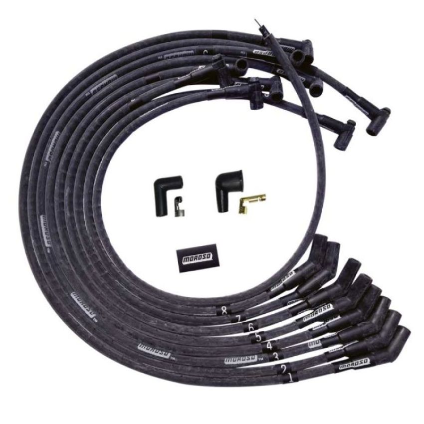 MOROSO MOR51545 Ultra Plug Wire Set BBC Under V/C Black
