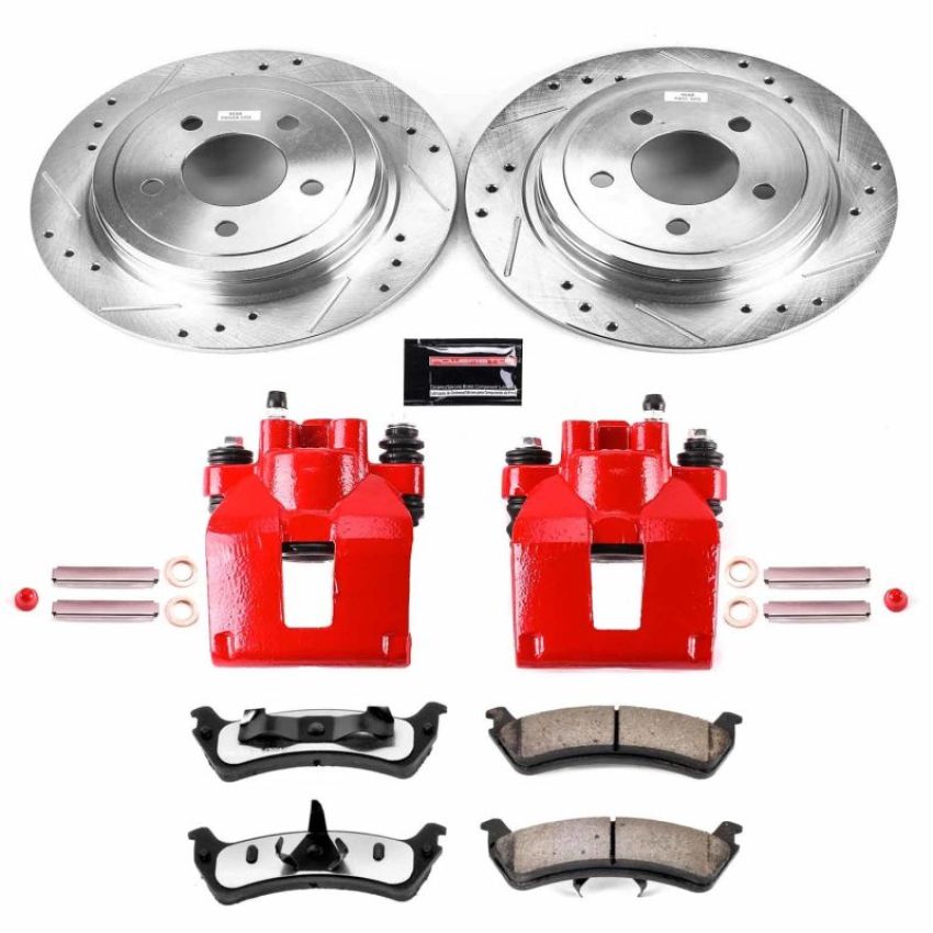 PowerStop KC1770-36 Z36 Truck and SUV Ceramic Brake Pad, Drilled & Slotted Rotor, and Caliper Kit