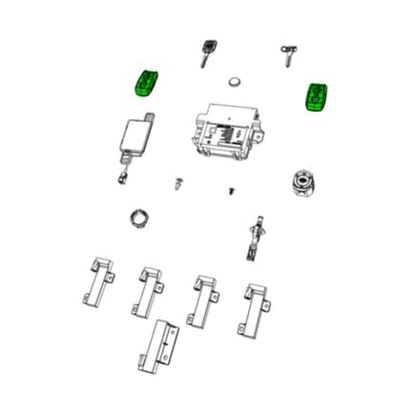 Mopar 68584155AA TRANSMITT INTEGRATED KEY FOB