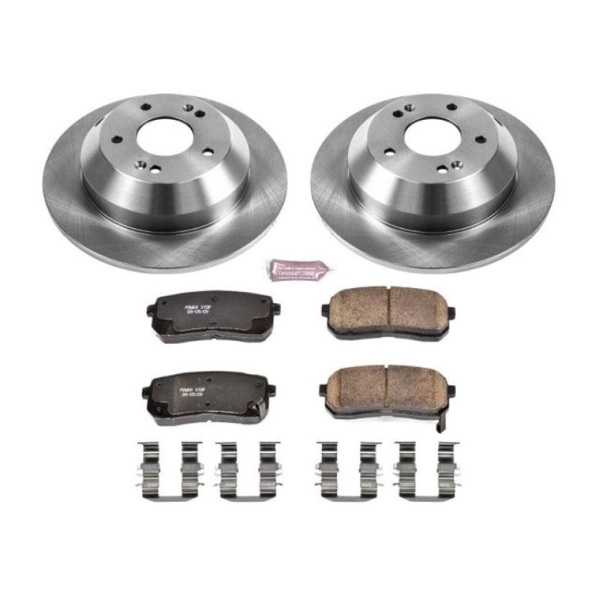 PowerStop KOE7213 OE Stock Replacement Low-Dust Ceramic Brake Pad and Rotor Kit