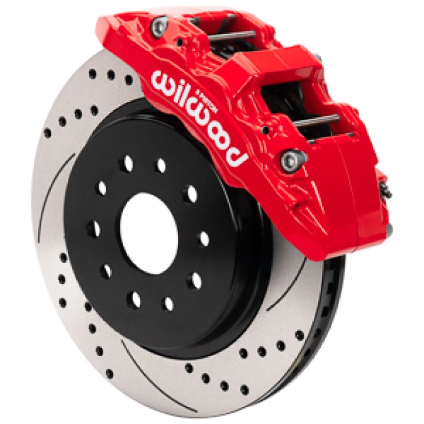 Wilwood 140-17275-DR 19-20 Jeep Wrangler (JL)/20-22 Jeep Gladiator (JT) Aero6-DM Front Brake Kit - D&S - Red