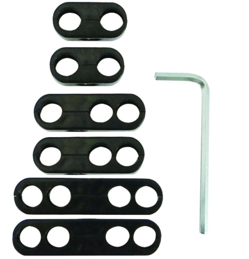 Moroso 72166 Spark Plug Wire Separator Kit w/Allen Wrench - Split Design - Black