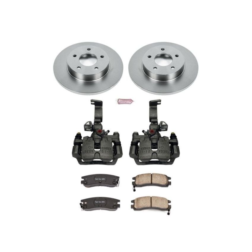 PowerStop KCOE1526F OE Stock Replacement Low-Dust Ceramic Brake Pad, Rotor and Caliper Kit