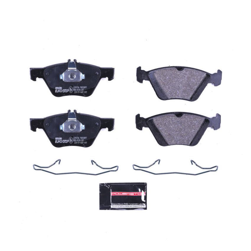 PowerStop ESP0786 EuroStop ECE-R90 Certified Brake Pad Set