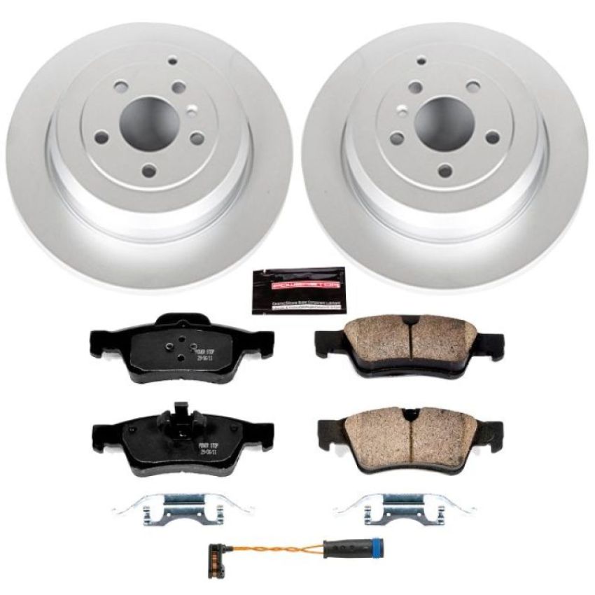PowerStop CRK6712 Genuine Geomet Coated Rotor and Carbon-Fiber Ceramic Brake Pad Kit