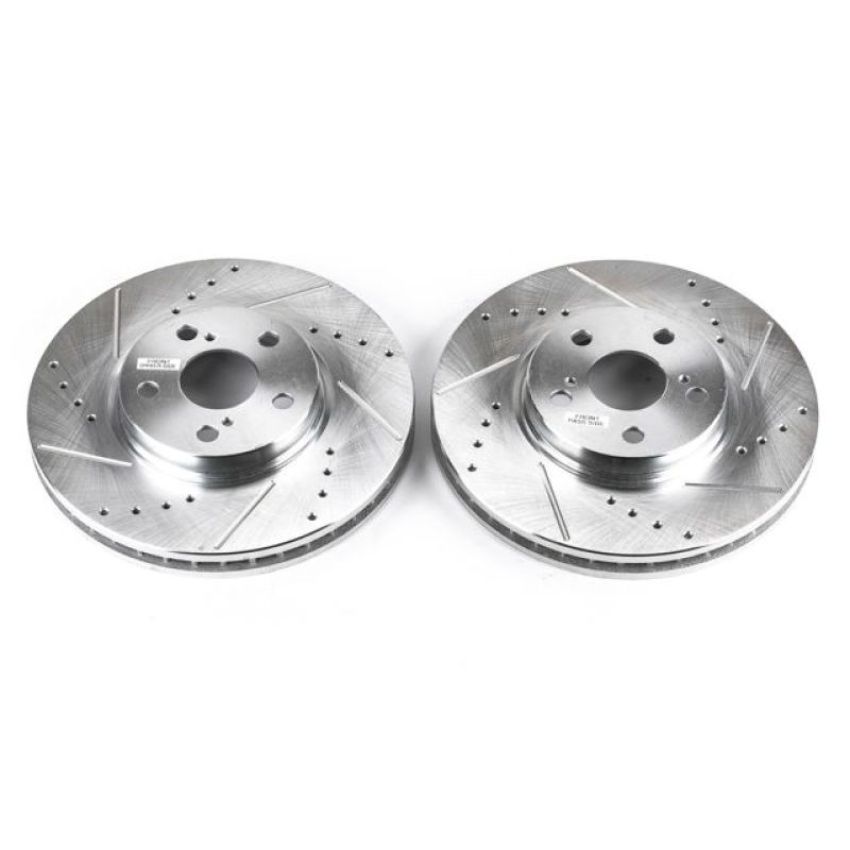 PowerStop JBR748XPR PowerStop Evolution Performance Drilled, Slotted & Plated Brake Rotor Pair