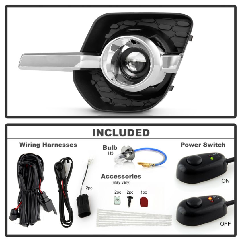 SPYDER 9050978 OEM Style Fog Lights w/Switch - Clear