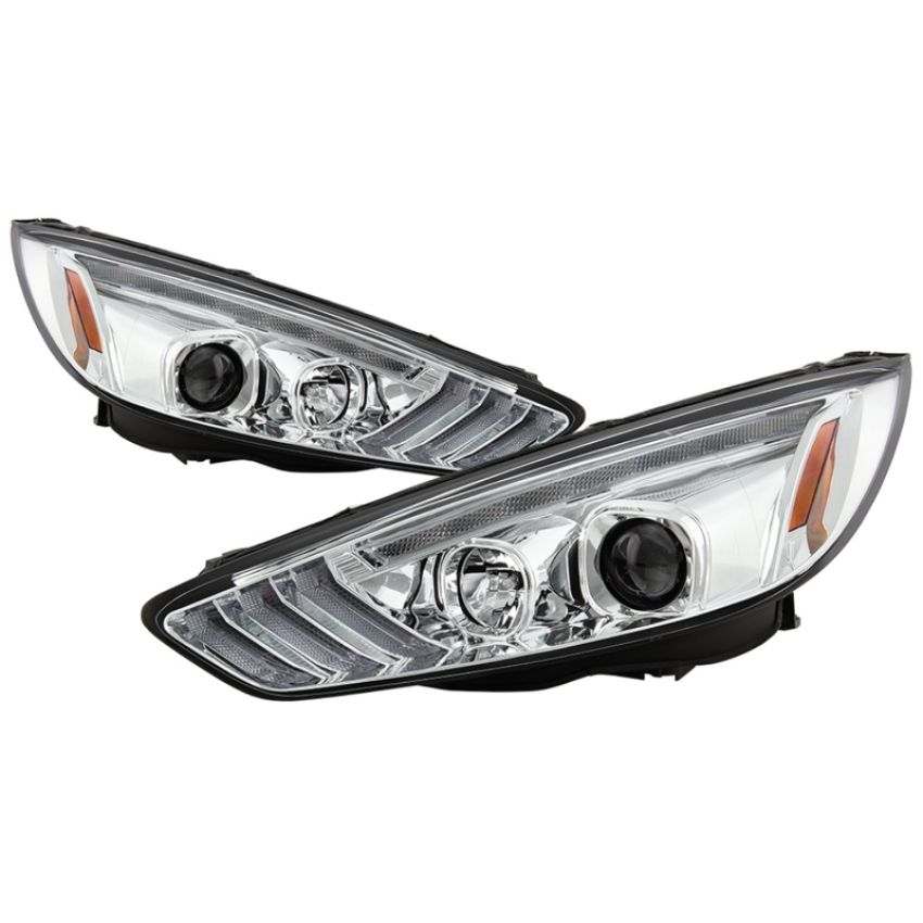 SPYDER 5086457 Projector Headlights - Sequential Turn Signal Light Bar - Chrome