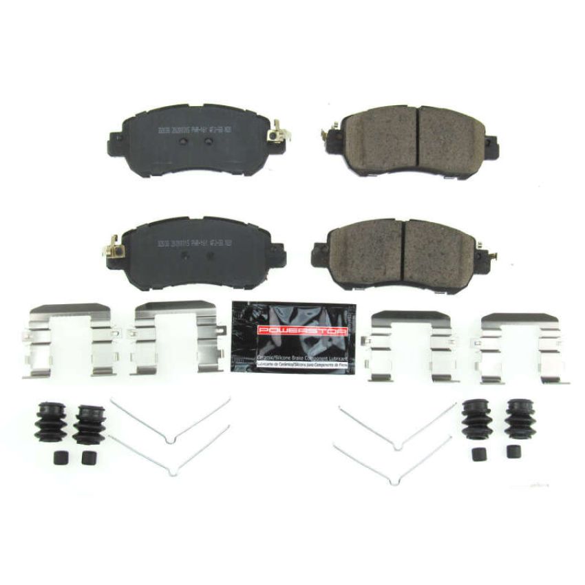 PowerStop Z23-2038 PowerStop - Z23 Daily Driver Carbon-Fiber Ceramic Brake Pads with Hardware Kit