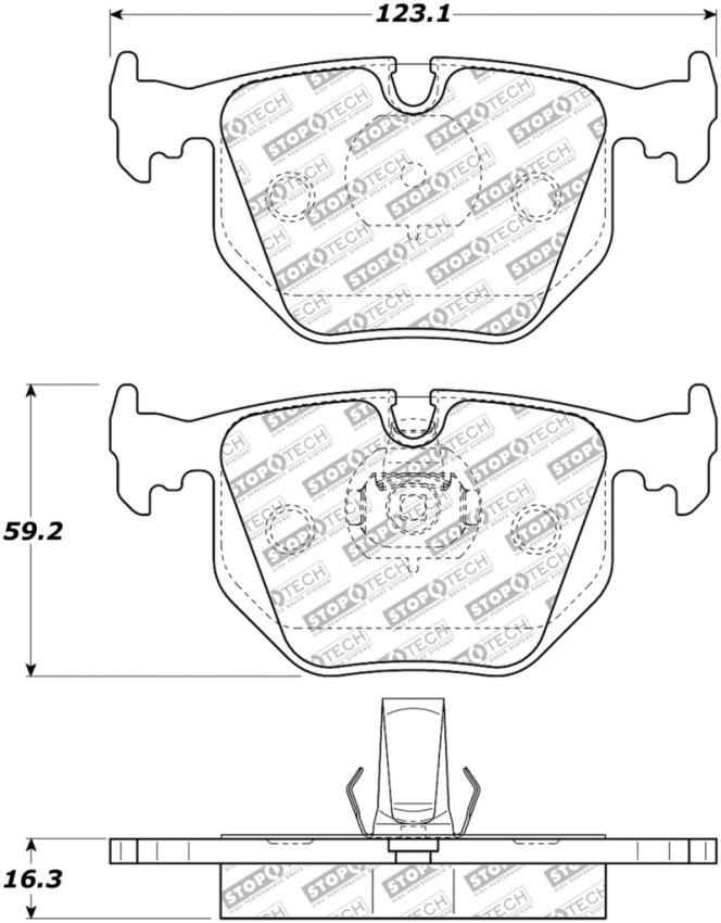 Stoptech 305.06830 Street Select Brake Pads - Front