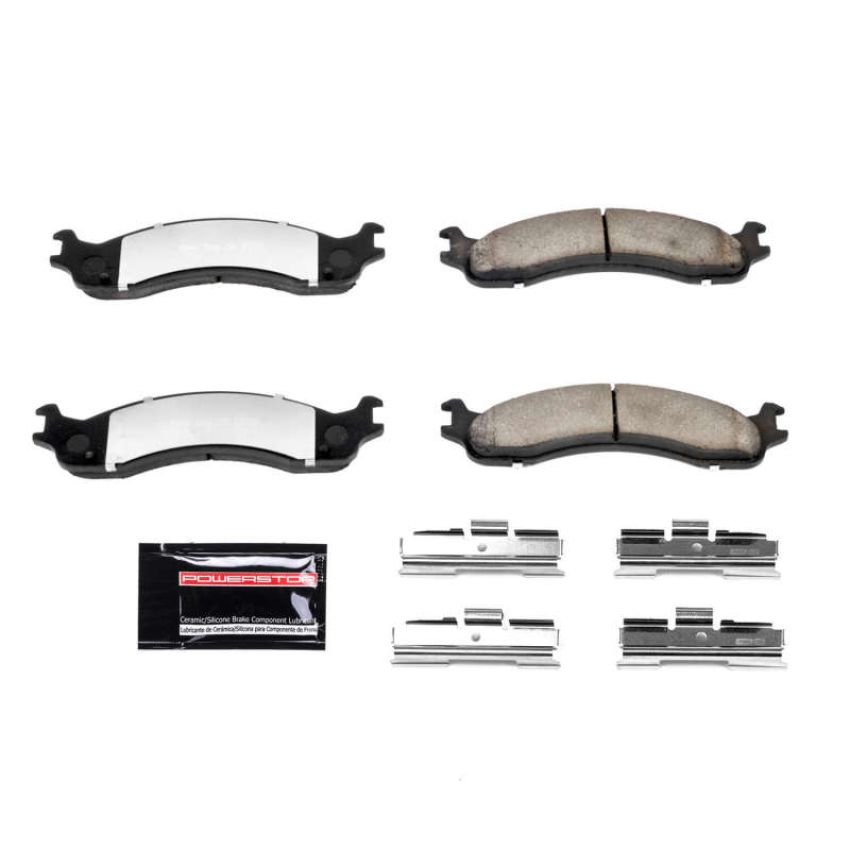 PowerStop Z36-655 PowerStop - Z36 Truck and SUV Carbon-Fiber Ceramic Brake Pads with Hardware Kit