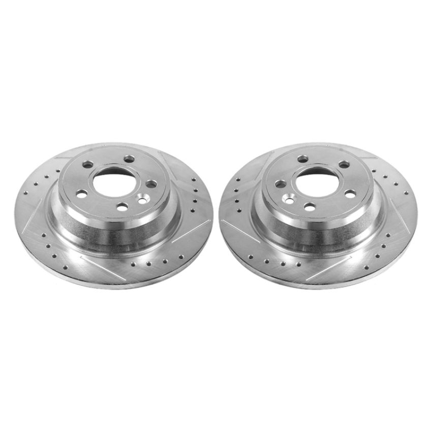 PowerStop EBR1074XPR PowerStop Evolution Performance Drilled, Slotted & Plated Brake Rotor Pair