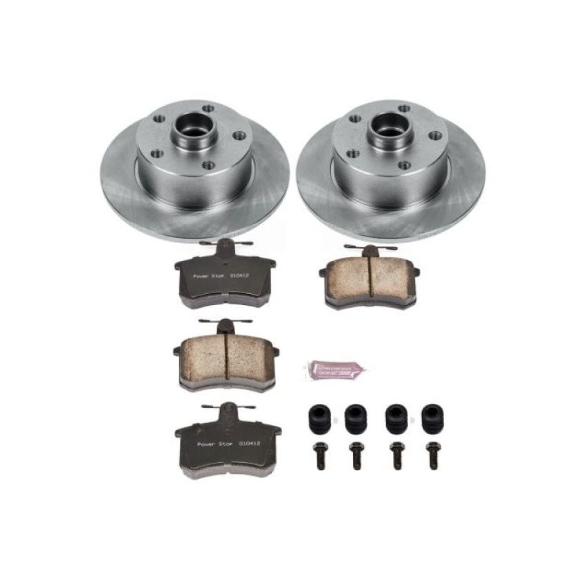 PowerStop KOE588 OE Stock Replacement Low-Dust Ceramic Brake Pad and Rotor Kit
