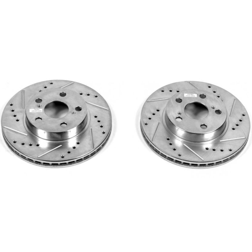 PowerStop JBR1119XPR PowerStop Evolution Performance Drilled, Slotted & Plated Brake Rotor Pair