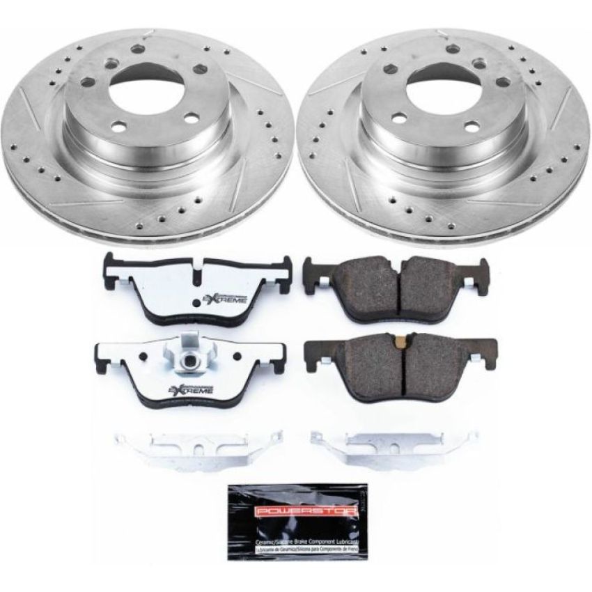 PowerStop K6656-26 Z26 Street Performance Ceramic Brake Pad and Drilled & Slotted Rotor Kit