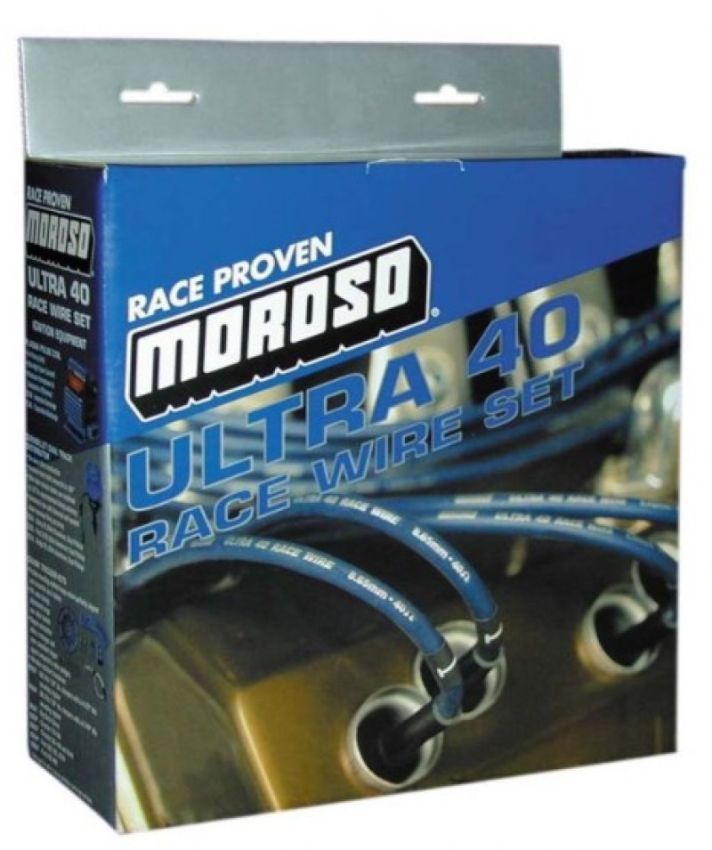 Moroso 73835 Ford 429-460 Ignition Wire Set - Ultra 40 - Sleeved - HEI - 135 Degree - Black