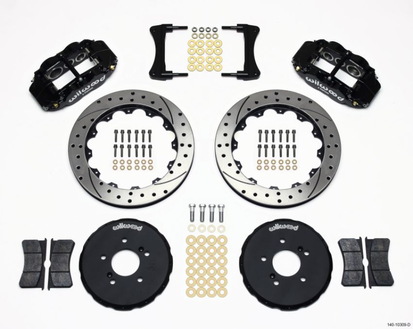 Wilwood 140-10309-D Narrow Superlite 6R Front Hat Kit 12.88in Drilled Honda S2000