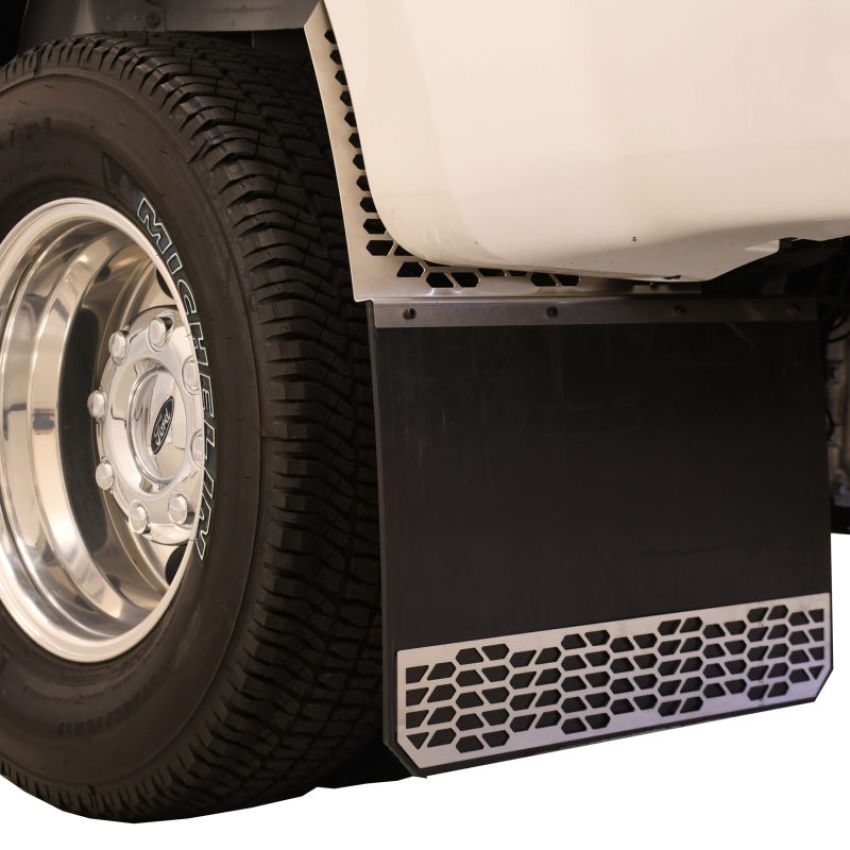 Putco 78145 19-20 Ram HD Dually - (Fits Rear) - Set of 2 Mud Skins - Brushed SS w/ Hex Shield