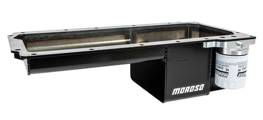 MOROSO MOR20150 GM LS 6qt Steel Oil Pan w/Oil Filter Adapter