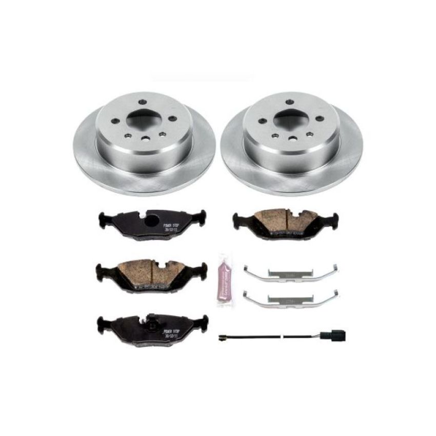 PowerStop KOE4804 OE Stock Replacement Low-Dust Ceramic Brake Pad and Rotor Kit