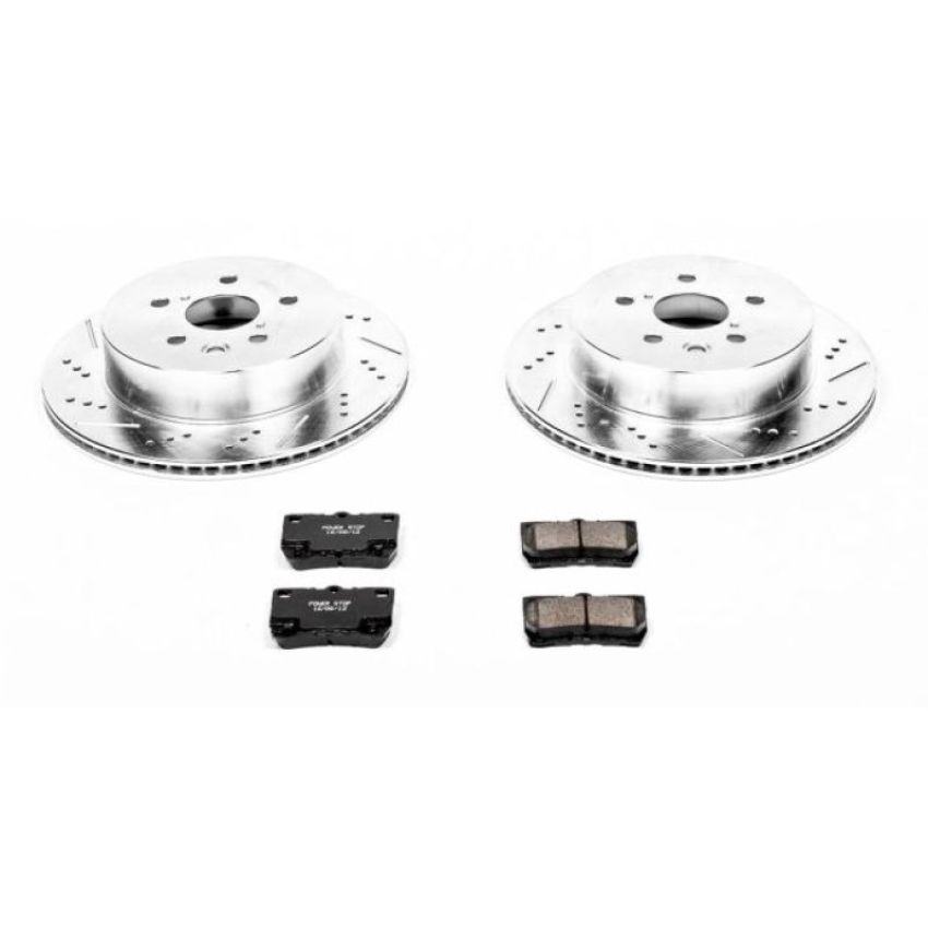 PowerStop K2977 Z23 Daily Driver Carbon-Fiber Ceramic Brake Pad and Drilled & Slotted Rotor Kit