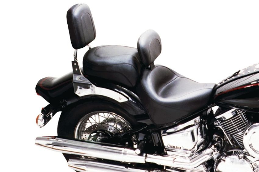 Mustang Motorcycle 79242 Mustang 00-11 Yamaha V-Star 1100 Classic,02-11 V-Star 1100 Silverado Touring 2PC Seat- Black