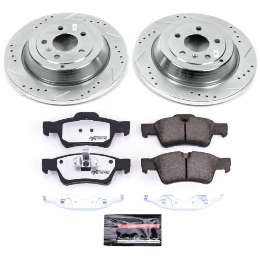PowerStop K6712-26 Z26 Street Performance Ceramic Brake Pad and Drilled & Slotted Rotor Kit