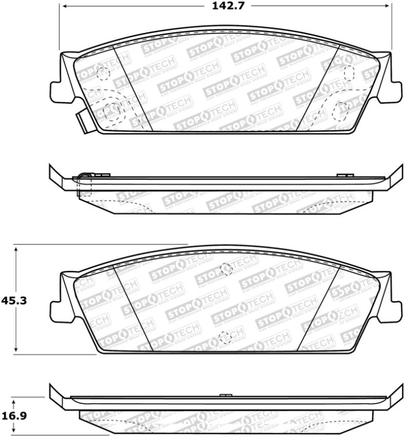 Stoptech 305.11940 Street Select Brake Pads